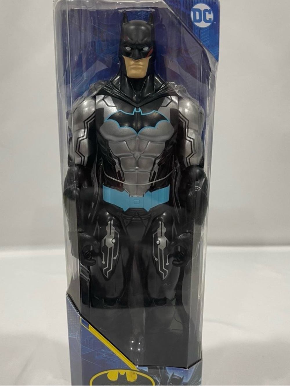 DC Bat-Tech Batman Figure - Black, Silver & Light Blue Accents